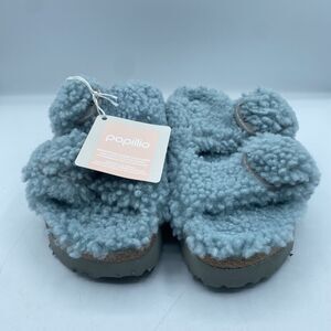Birkenstock Papillio Faded Blue Arizona Shearling Fur Womens EU36 US 5 Boho NWOB